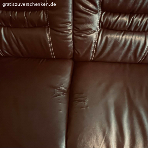 Ecksofa braun. Wohnsitz Ecksofa Braun mit leichte Gebrauchsspuren wie in Foto zu verschenken