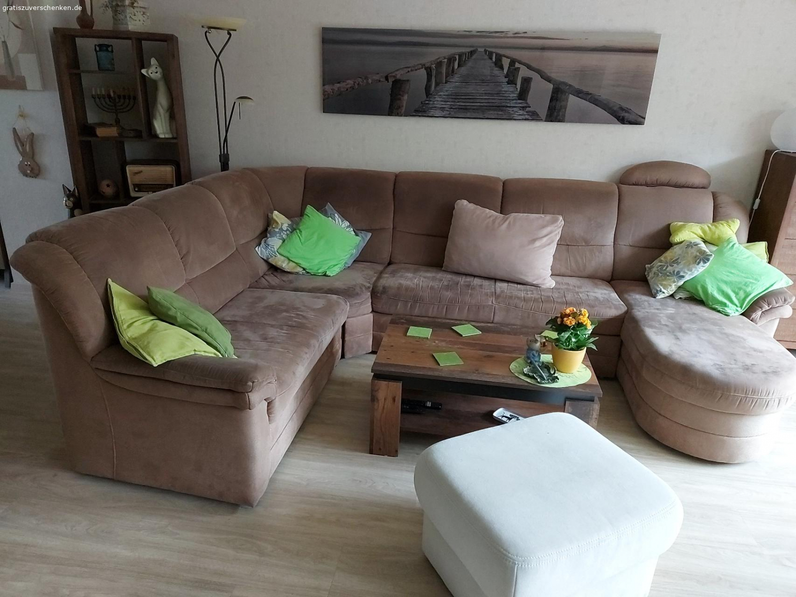 u wohnlandschaft. Gebrauchsspuren auf der Sitzfläche