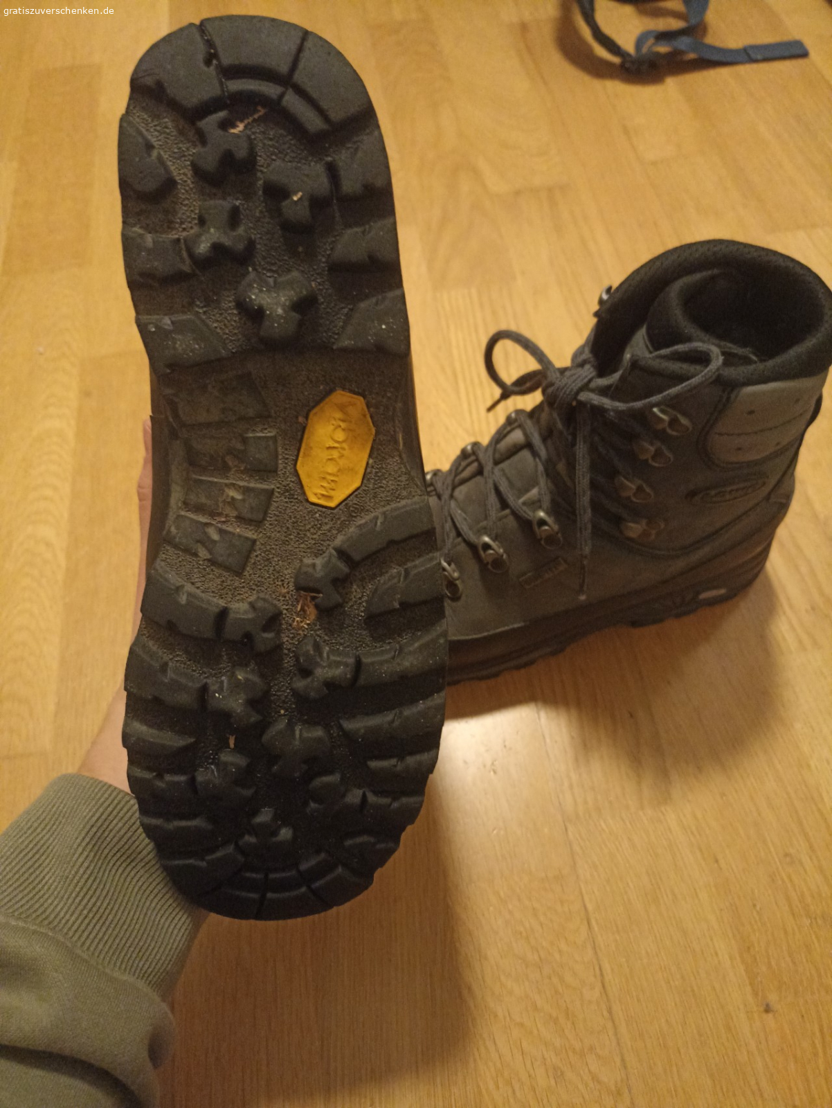 Wanderschuhe. Marke: LOWA GORE-TEX
Größe: 41
Sonstiges: Sie sind ziemlich schwer und robust